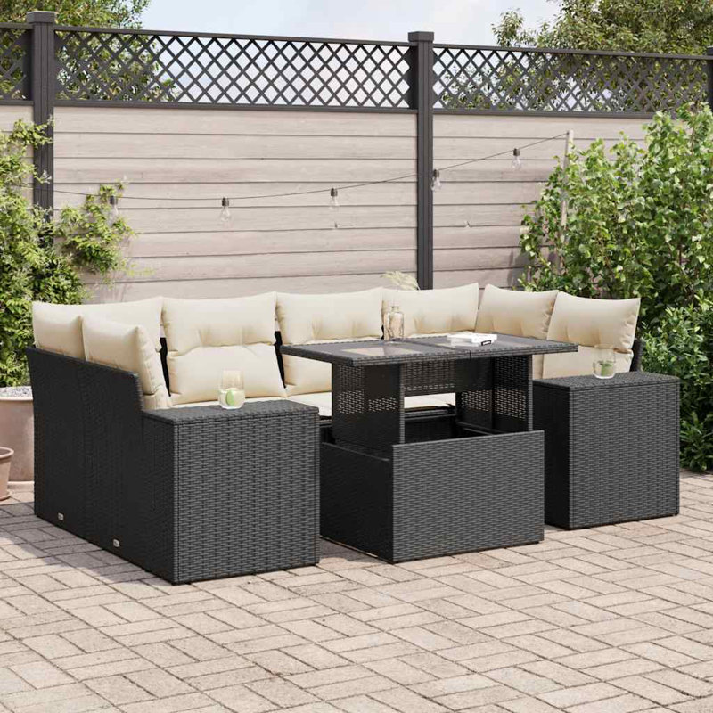 Vidaxl Garden Sofa Set Black