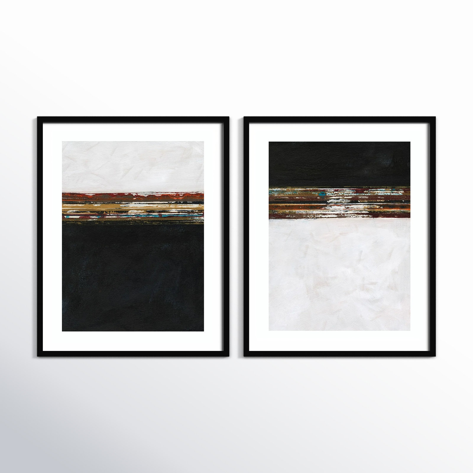Sonoran "A Sense of Space" 2-Piece Painting Set, Black, 35" H x 59" W