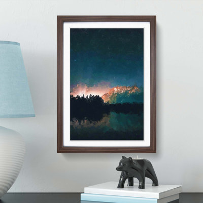 Lake Antholz in Italy in Abstract - Picture Frame Graphic Art Print
