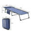 Chaise longue pliante confortable, structure en acier, chaise d'extérieur polyvalente