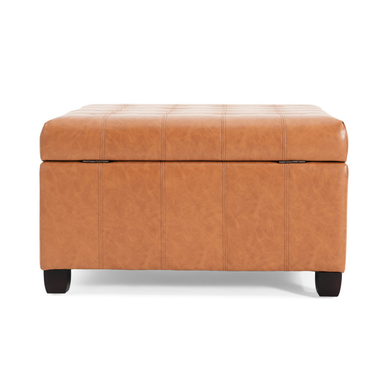 Modern Brown With Spacious Interior Storage Tufting And