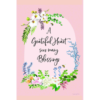 " Gratitude Flowers I " by Mercedes Lopez Charro Painting Print