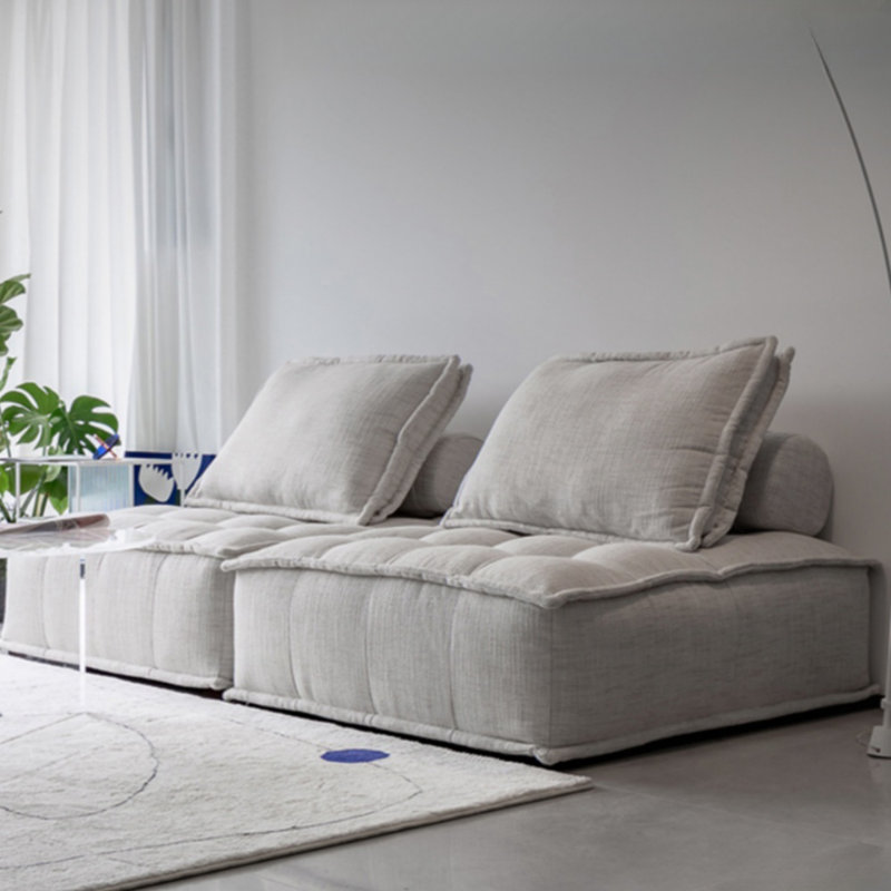 Retro Tofu-Block Modular Sofa, White