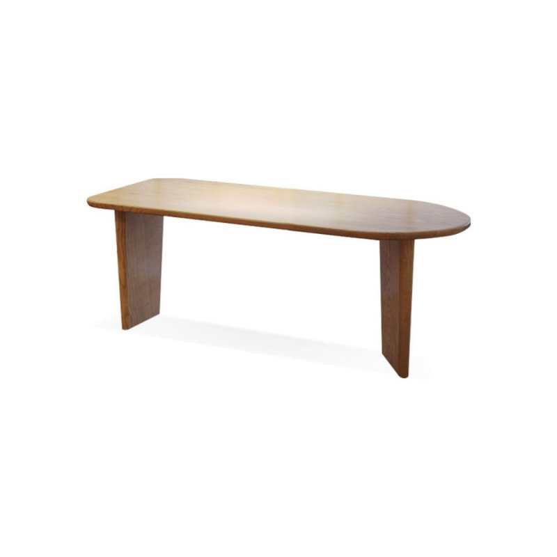 Bureau en bois massif Burlywood, H 29,53 po x l 62,99 po x P 23,62 po