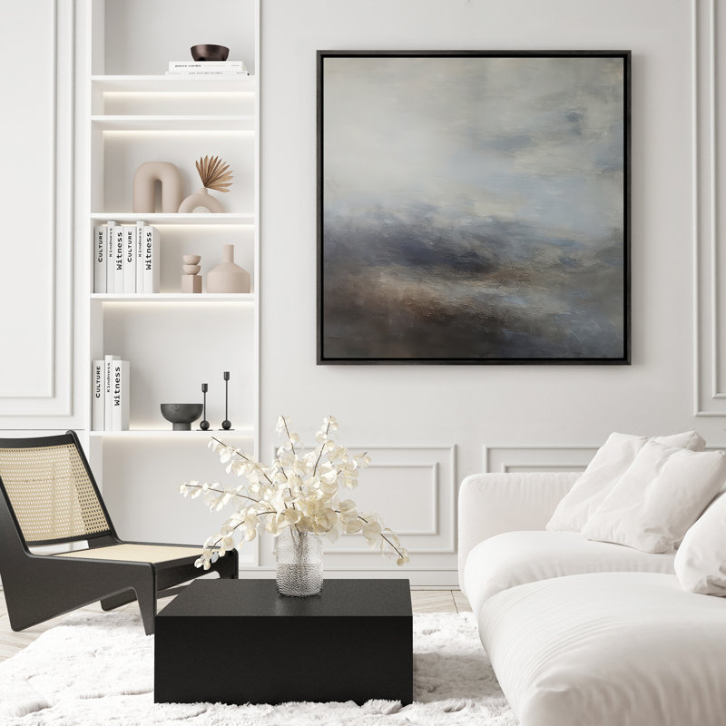 Art mural encadré, rétro, antique et classique pour chambre à coucher - 16 po x 16 po, H 16 po x l 16 po, Noir