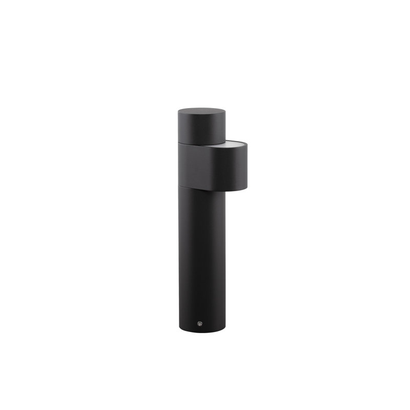 Aduro Black Integrated LED Metal Bollard Light, 35cm H x 7.5cm W x 11.7cm D