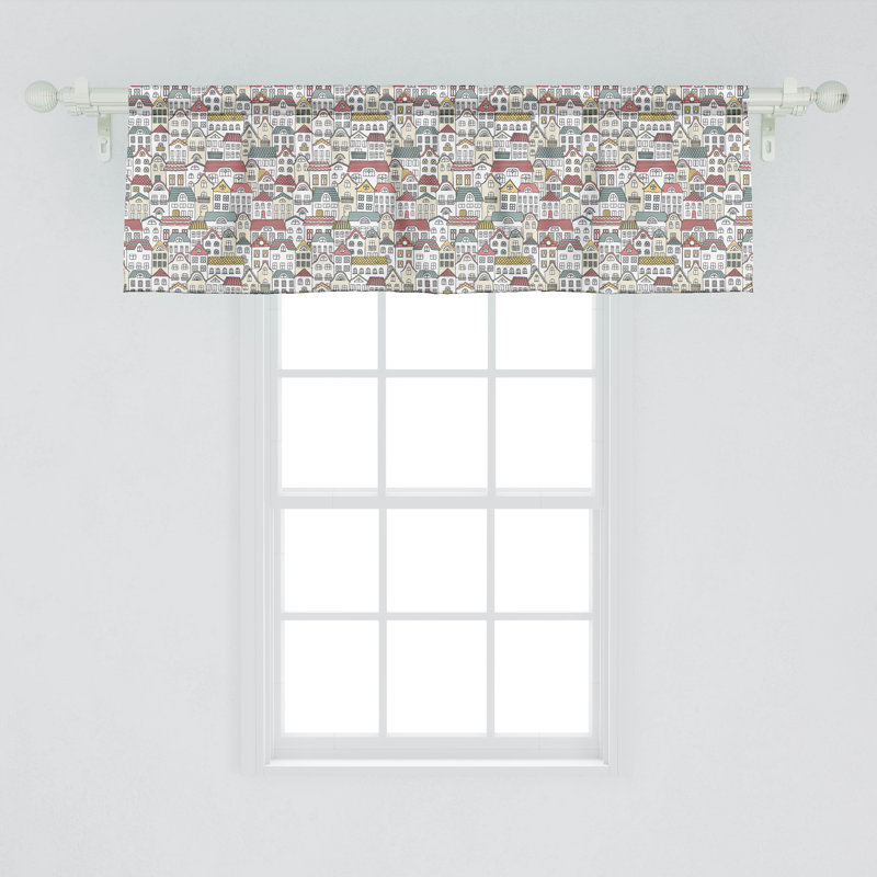 Ambesonne Amsterdam, cantonnière, ensemble de 2 cantons bleus, 54 po x 18 po, rose séché, L 54 po x L 18 po