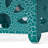 14" Side Table In Teal Iron - Lightweight Design For Patio, Drink & Snack Cut Out And Stand-1049061920