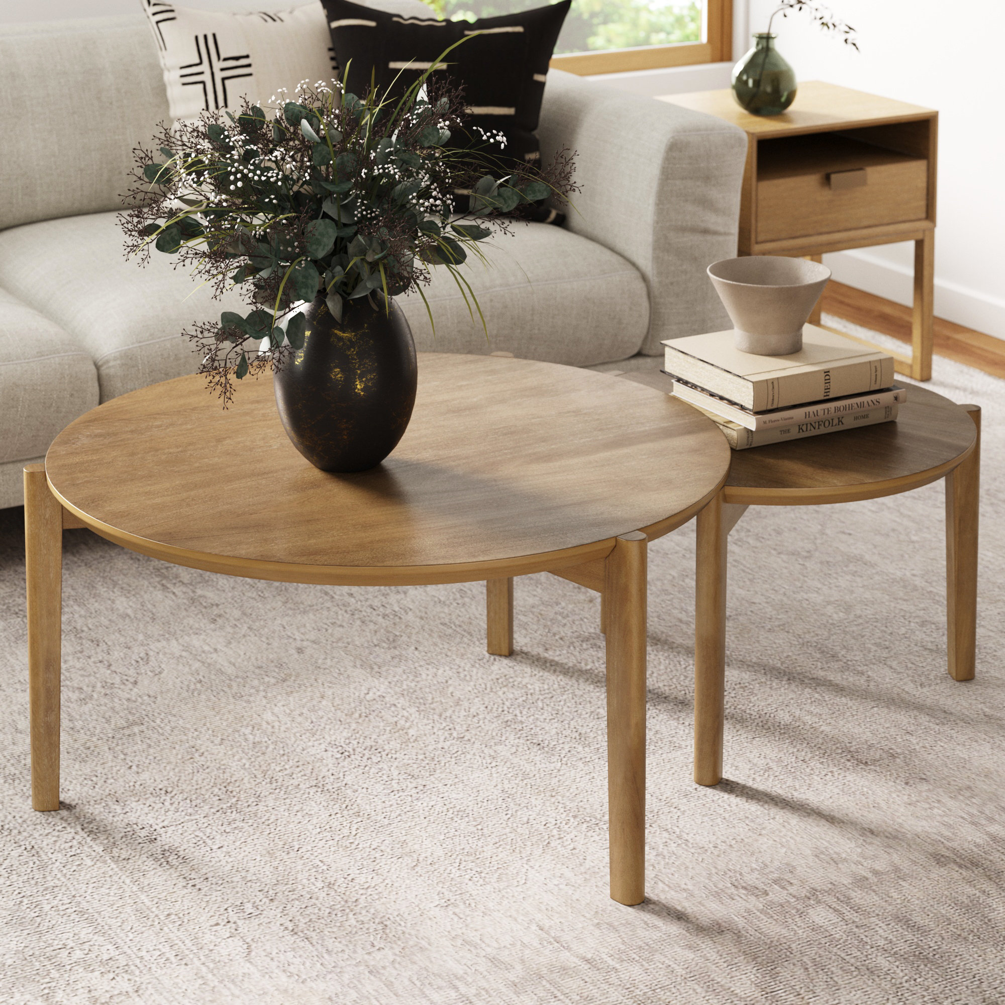 Ebern Designs 2 Piece Nesting Coffee Table Set &amp; Reviews | Wayfair