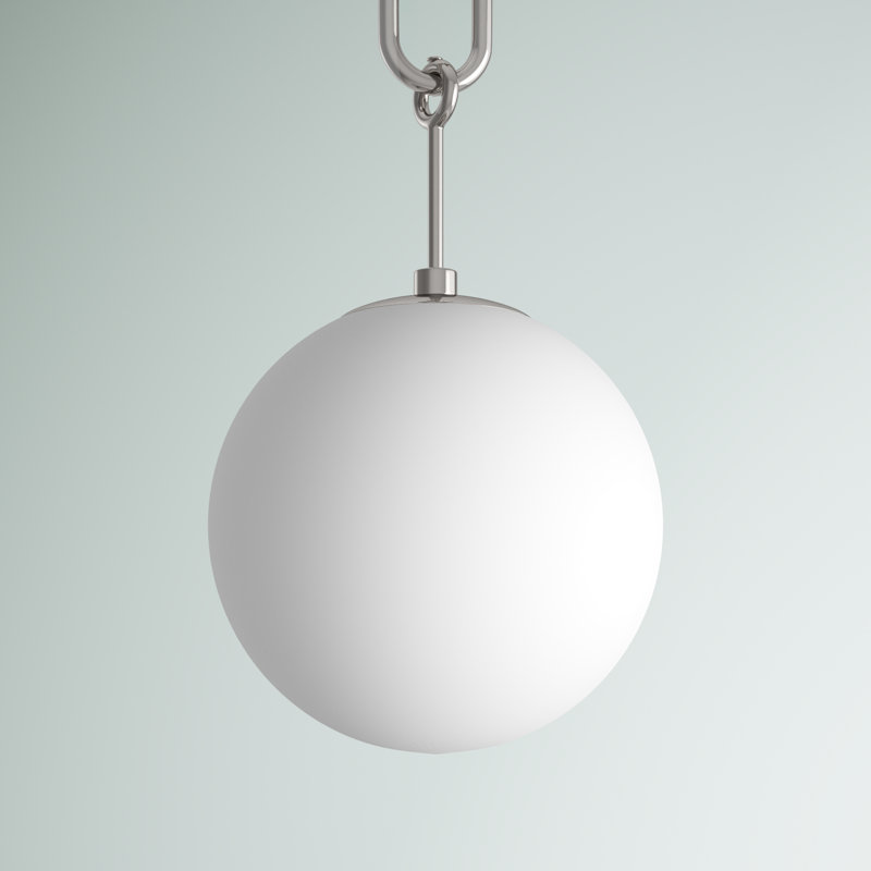 Gilcrease 1 - Light Single Globe Pendant, Polished Nickel