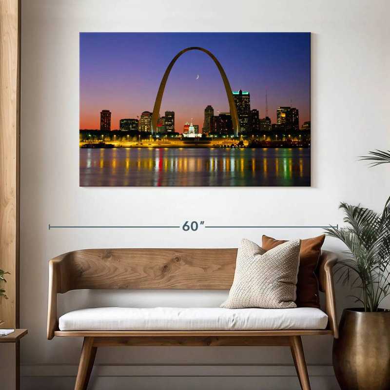 Kavia Gateway Arch At Twilight, 32" H x 48" W