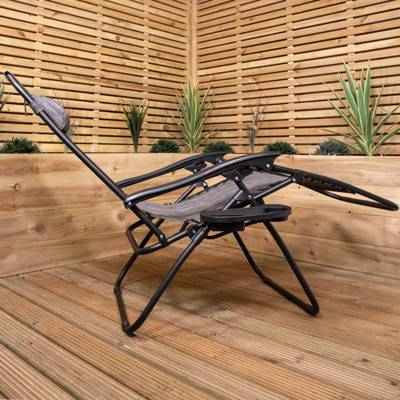 Samuel Alexander Metal Outdoor Lounge Chair, Mixed Gray