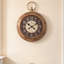 Horloge murale traditionnelle, ronde, 45,7 cm (18 pouces), marron antique