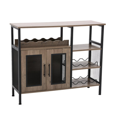 Iron Wine Bottle & Glass Rack