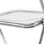 Chaise pliante avec chaises transparentes et chaise empilable en cristal empilable