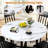 5-Piece Kitchen Table Chairs Set, Dining Table Set For 4, Rounded Dining Room Table Set With Four Chairs And Wooden Table Tops Dining Table Set With Backrest For Small Spaces, Dining Or Living Room-2141578868