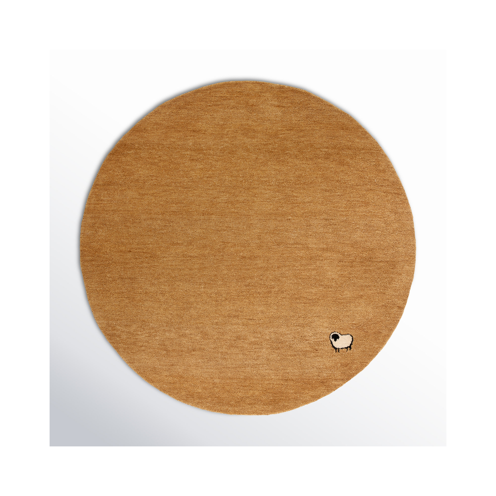 Racheal Handmade Gold Rug, Round 6'
