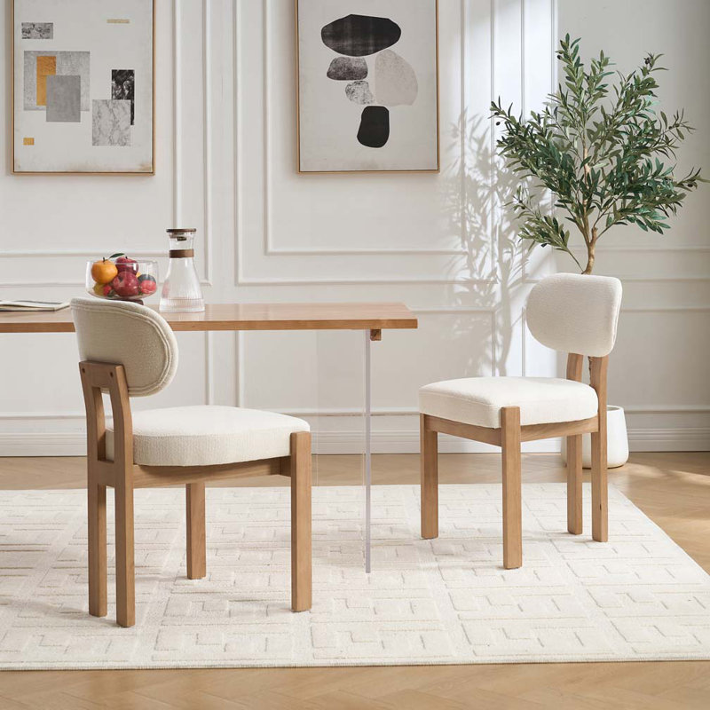 Chaises de salle à manger moelleuses, Beige