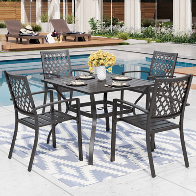 4 - Person Patio Dining Set with Square Table