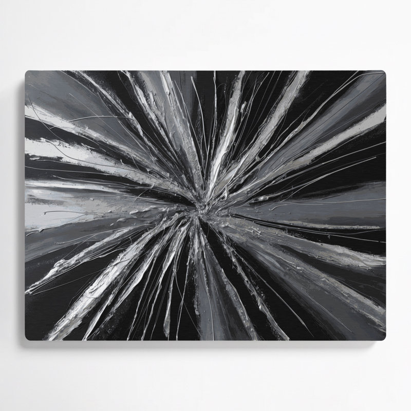 «Lyrical Abstraction 41», art mural en métal gris