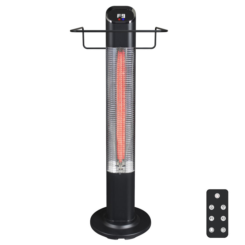 Chaufferette tour électrique Deko Living 1500W avec tube en fibre de carbone