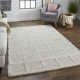Orion Geometric Hand Hooked Wool Ivory Area Rug