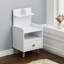 36.5cm W MDF Wood, Metal Bedside Table