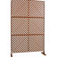 Paravent en métal 48 po H 76 po - Rouge rouille pour pelouse, balcon stable