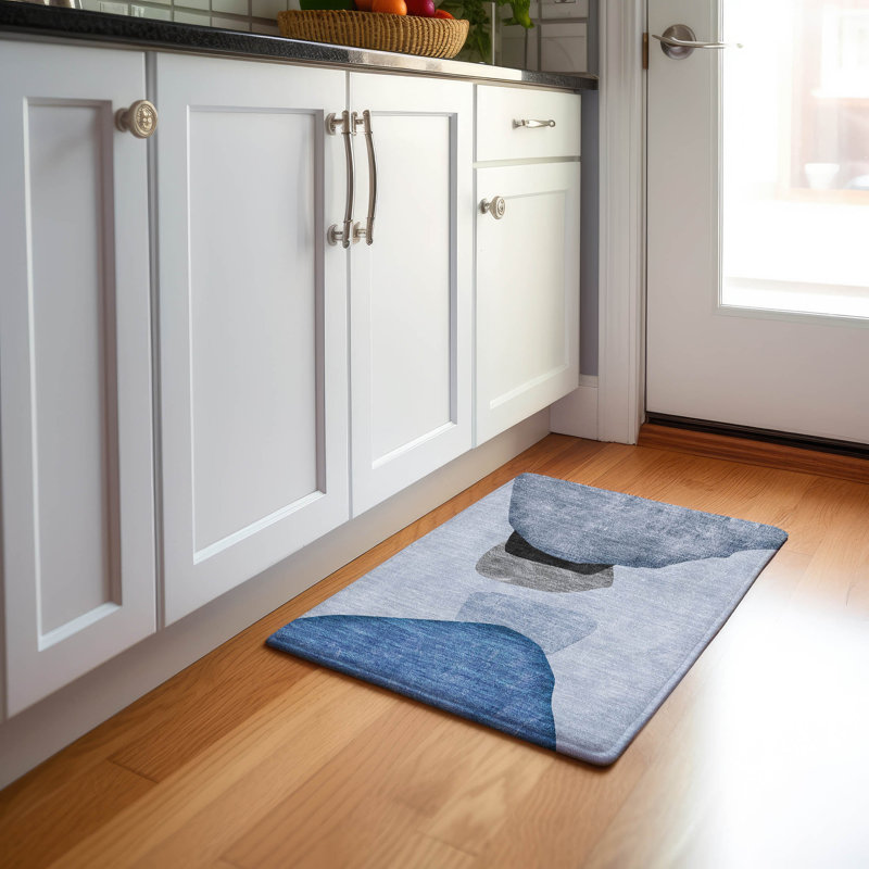 Premium Machine Washable Cerrito Amf547 Blue Rug, Rectangle 1'8" x 2'6"
