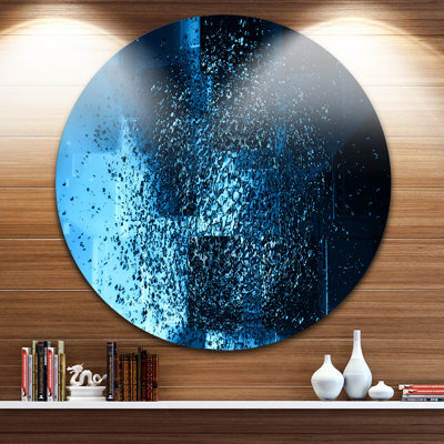 « fractal 3d blue painting splash », impression sur métal