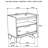Nolan Nightstand With LED Cubby, Drawer And Marble Top, Brown Wood