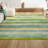 Aliyaah Gradient Ticking Striped Green/Blue Rug-1532893415