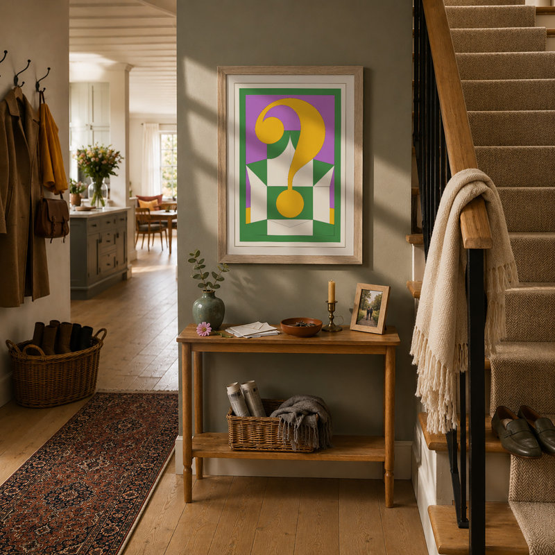 Inquiry Geometric - Framed Print, A1 - 84.1 x 59.4 cm, Oak