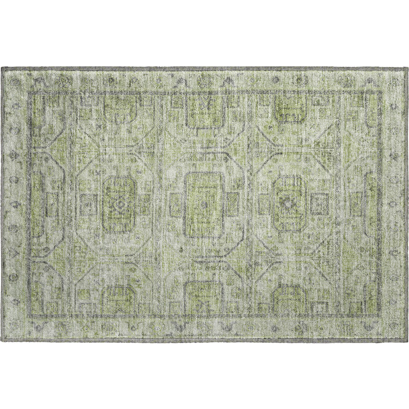 Premium Machine Washable Mayfield Border Rug, Rectangle 1'8" x 2'6"
