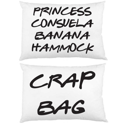 Ensemble de housse de coussin amusante princess consuela banana et sac crap 2 pièces