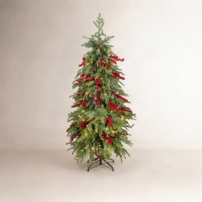 White Frosted 4.5' Pre-Lit Pine Christmas Tree