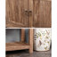 Console rustique en bois récupéré avec tiroirs et armoire