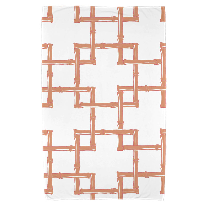 Serviette de plage en bambou en microfibre Pelican Bay, Corail
