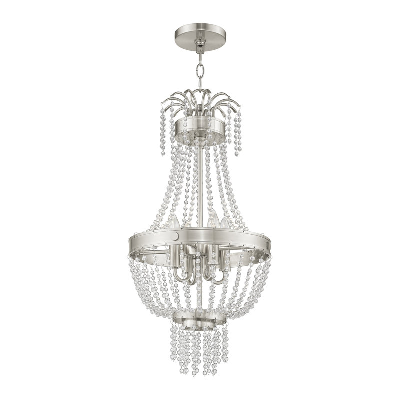 Rachedi 4 - Light Dimmable Empire Chandelier, Brushed Nickel