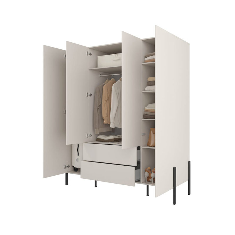 Bertillo Manufactured Wood Wardrobe