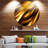 Liquid Gold Layered Pattern - Abstract Printed Round Metal Wall Art-20744069