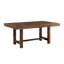 6 repas rectangulaires à finition brune avec banc et 4 chaises d'appoint, sièges rembourrés beiges, mobilier de cuisine de style transitionnel en placage de bois d'ingénierie 6 pièces: table, pour pièce