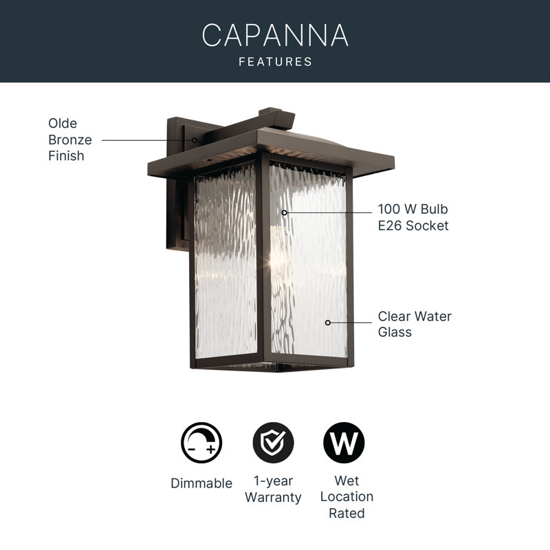Tilley Wall Light, 16" H x 10.5" W x 10.5" D