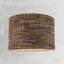 20cm H Fabric Drum Lamp Shade ( No Direct Attachment Method ) in Brown