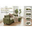 Canapé moderne en chenille, canapé compact à 2 places avec deux ports de chargement USB et poches latérales, petit canapé pour chambre, bureau, appartement