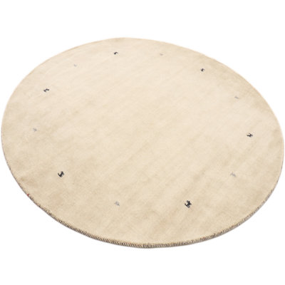 Handwoven Wool Gabbeh Uni White Rug