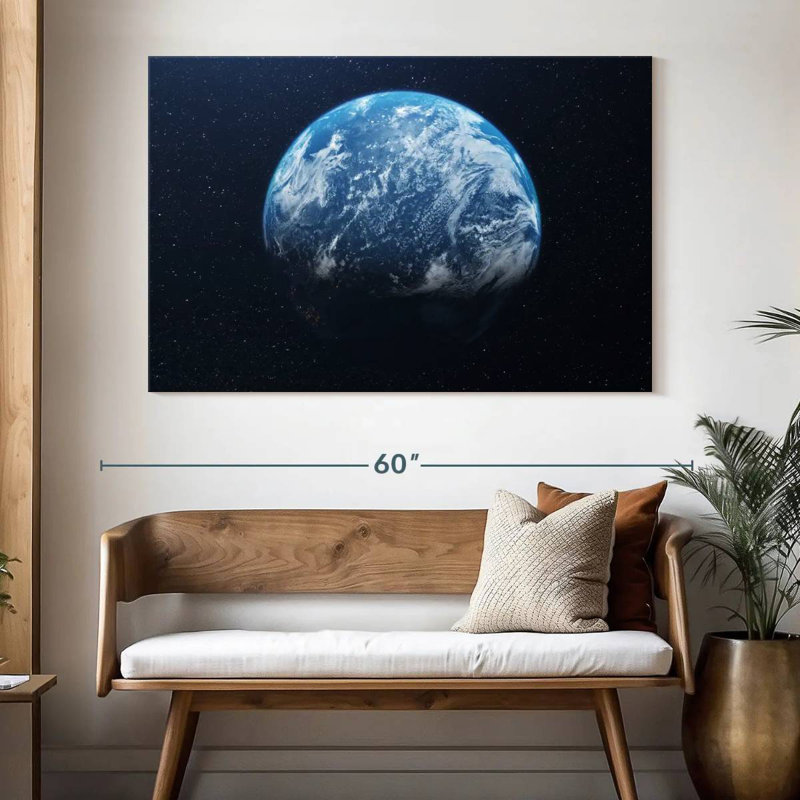 Oberle Earth From Space, 34" H x 51" W