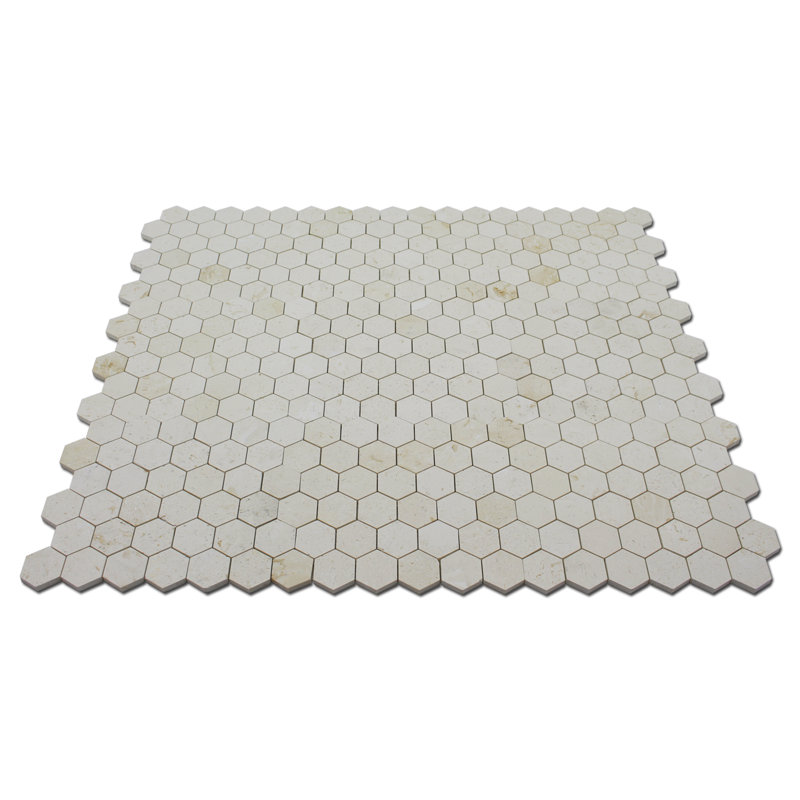 MOSAIQUE MONDAQUE DE 2 po HONED, Blanc