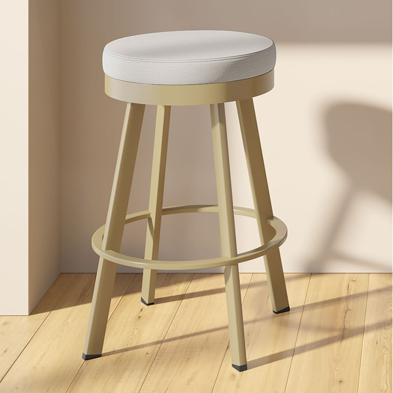 Tabouret de bar et de comptoir pivotant sans dossier Jamieson, Tabouret de bar (assise de 30,25 po de hauteur), Or