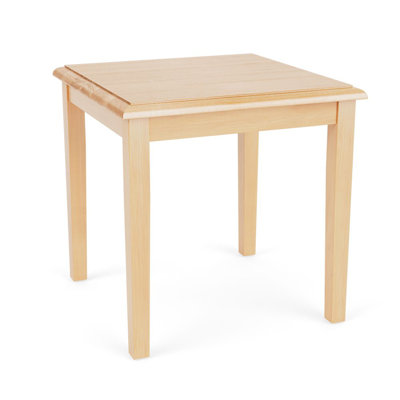 Lenox Wood Waiting Reception End Table Wood Frame Black Melamine Top